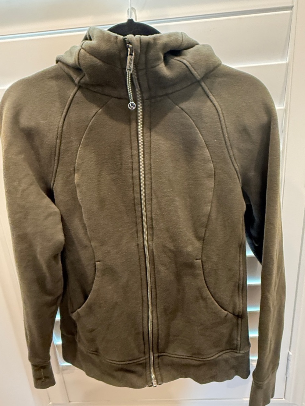 Dark olive Zip-Up Lululemon Scuba full zip - Picture 4 of 4